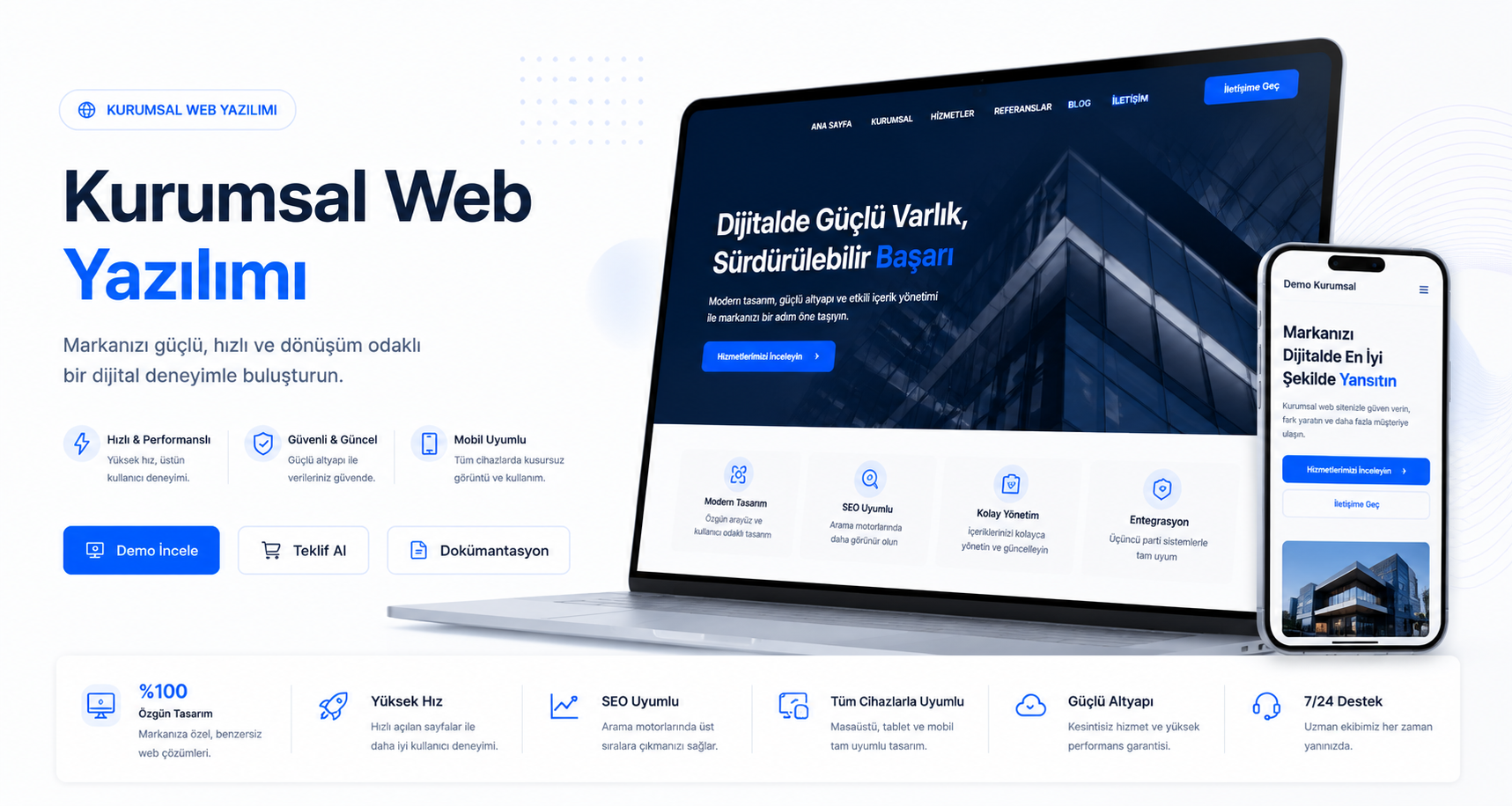 Kurumsal Web Yazılımı arayüz görünümü